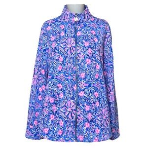 Lilly Pulitzer Leona Blue and Pink Jacket